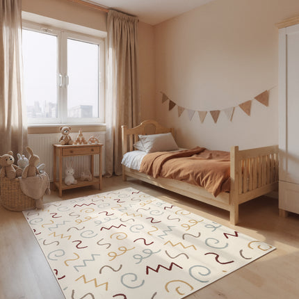 Vloerkleed Fiete Rechthoekig - Creme Multicolor