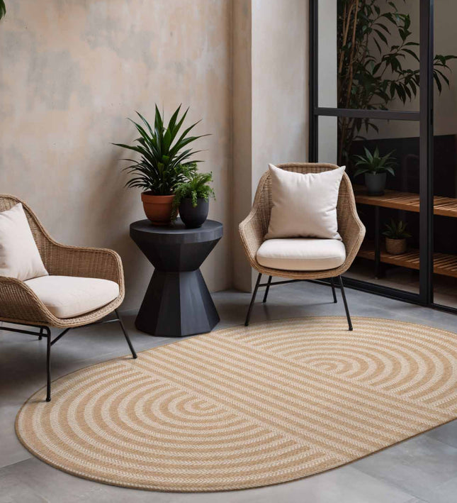 Ted Baker Vloerkleed Woodfield Ovaal - Jute/Wit
