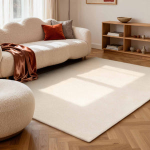 Vloerkleed Knots Rechthoekig - Natuurlijk Wit
