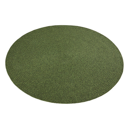 Jute Buitenkleed Braids Rond - Groen