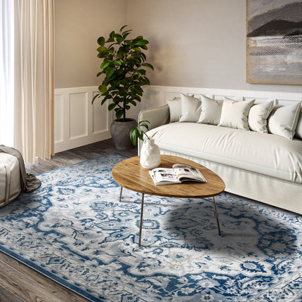 Vloerkleed Gabrielle Rechthoekig - Cremeblauw