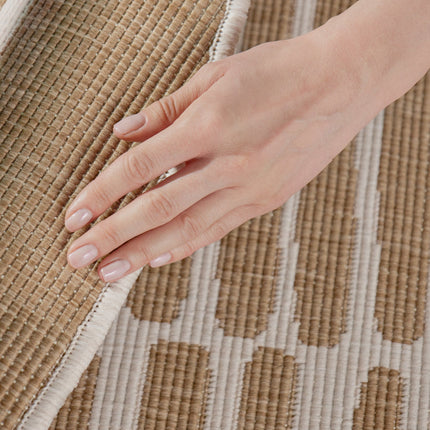 Ted Baker Vloerkleed Bounds Rond - Jute Wit