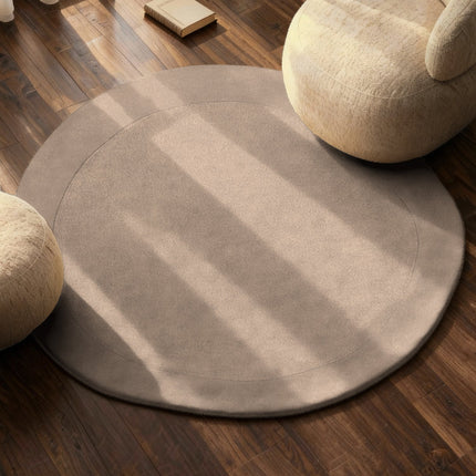 Organisch Vloerkleed Kivi Rond - Beige
