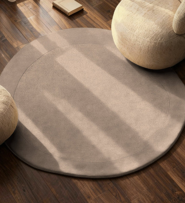 Organisch Vloerkleed Kivi Rond - Beige