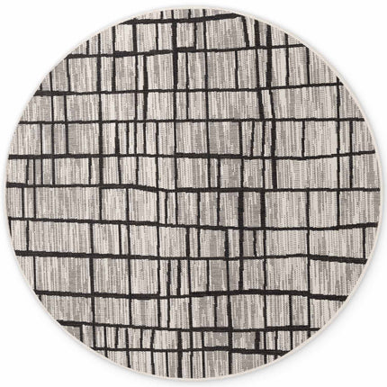 Ted Baker Vloerkleed Crouch Rond - Zwart Wit