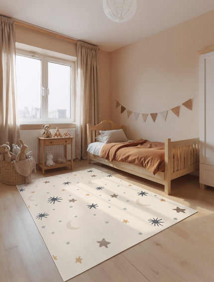 Vloerkleed Moony Rechthoekig - Creme Multicolor