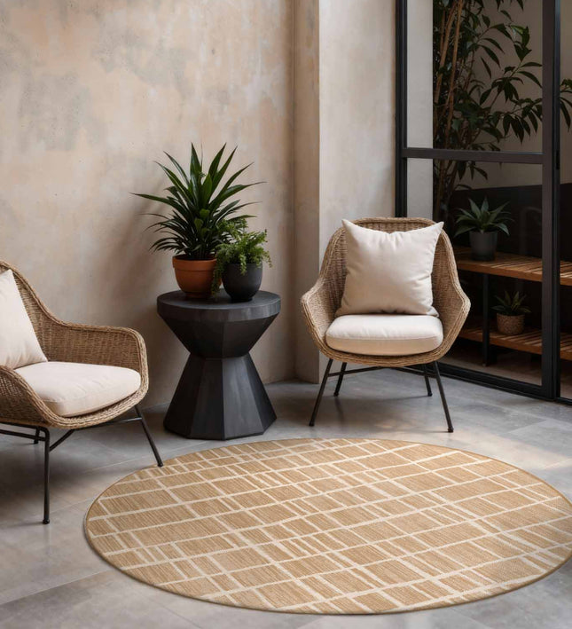 Ted Baker Vloerkleed Crouch Rond - Jute wit