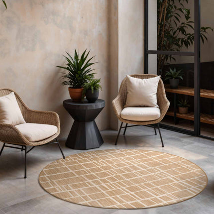 Ted Baker Vloerkleed Crouch Rond - Jute wit