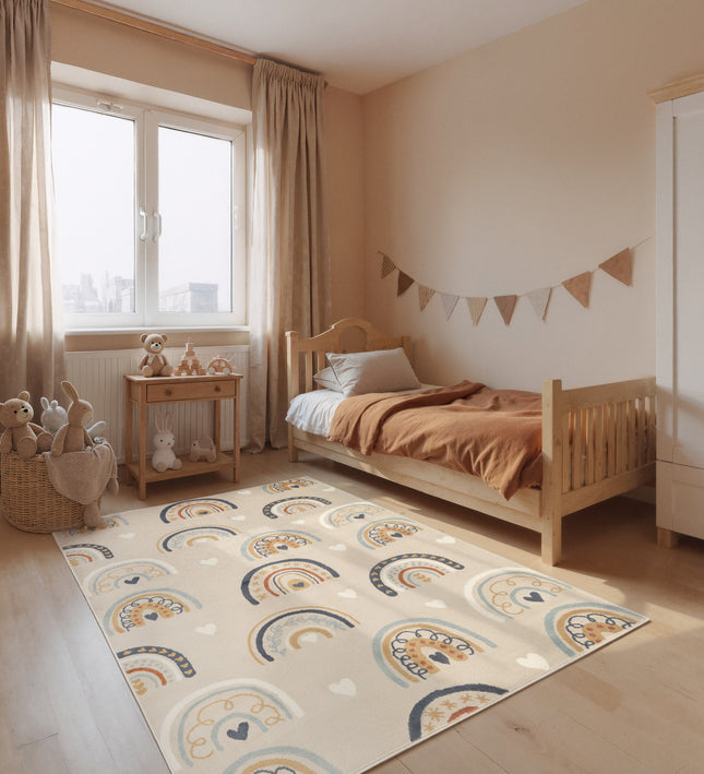 Vloerkleed Bowie Rechthoekig - Beige Multicolor