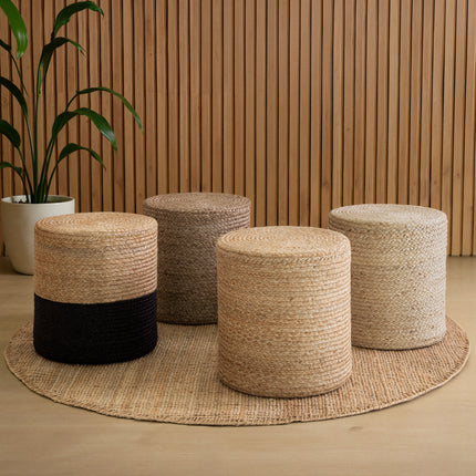 Vloerkleed Pouf Looma Rechthoekig - Natuur Greige