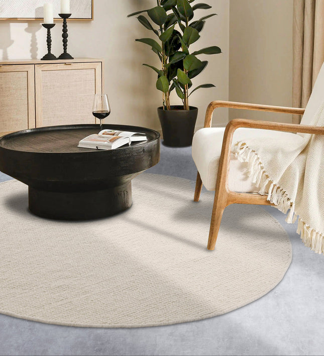 Vloerkleed Francois Rond - Wit