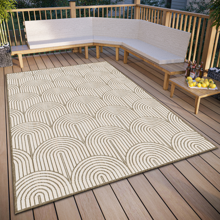 Dubbelzijdig Buitenkleed Flatweave - Taupe