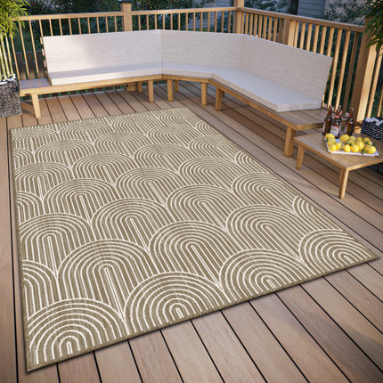 Dubbelzijdig Buitenkleed Flatweave - Taupe