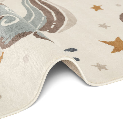 Vloerkleed Einhorn Rechthoekig - Creme Multicolor