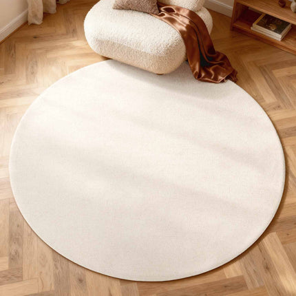 Vloerkleed Knots Rond - Natuurlijk Wit