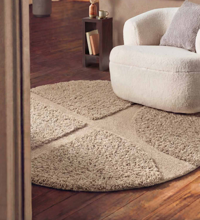 Ted Baker Vloerkleed Jasper Rond - Beige