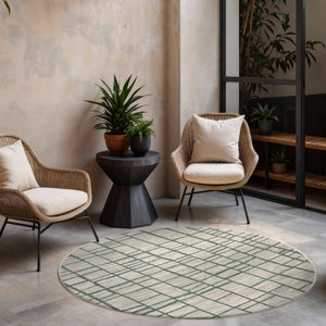 Ted Baker Vloerkleed Crouch Rond - Groen Wit