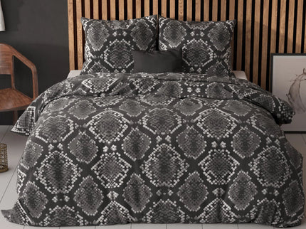 Dekbedovertrek Riley Cotton blend - Antraciet