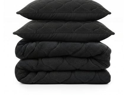 Lazy Dekbed Zonder Overtrek - Teddy - Zwart