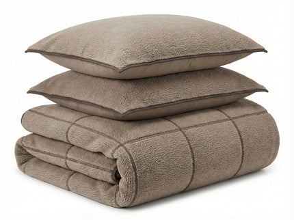 Dekbedovertrek Teddy Trim - Taupe