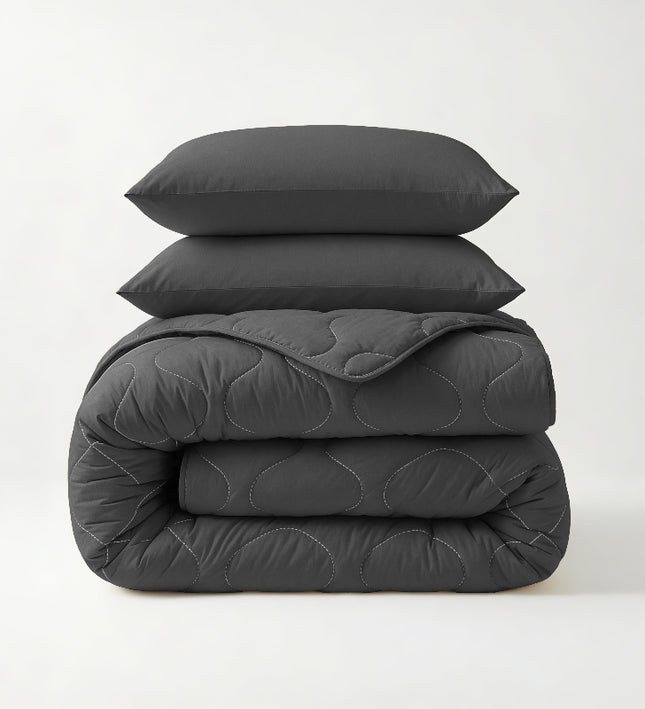 Lazy Dekbed Zonder Overtrek - Antraciet