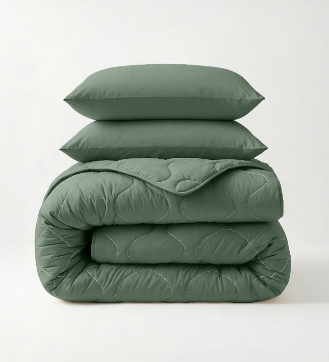 Lazy Dekbed Zonder Overtrek - Groen