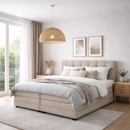 Elektrische Boxspring Lucca - Beige
