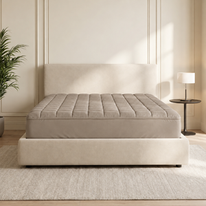 Wasbare Topper & Hoeslaken in 1 – Ultiem Slaapcomfort - Taupe