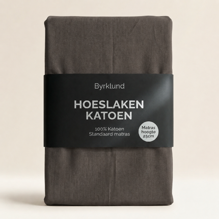 Hoeslaken Katoen - Antraciet