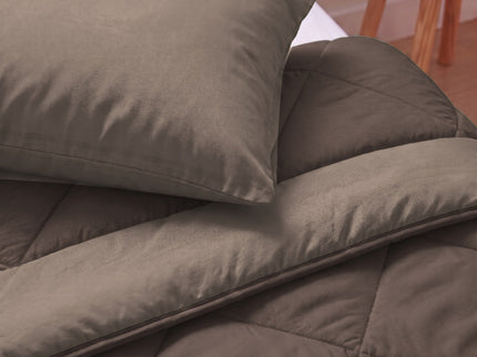 Easy Dekbed Zonder Overtrek Double Face - Bruin/Taupe