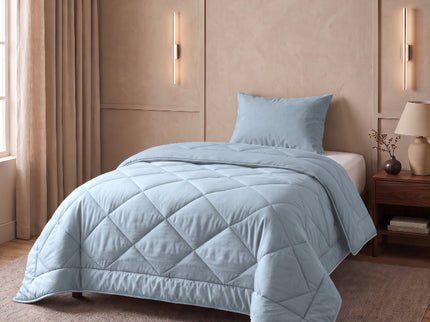 Easy Dekbed Zonder Overtrek Uni - Blauw