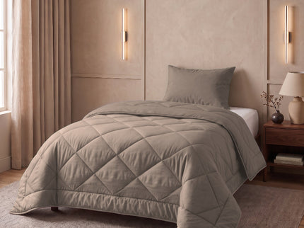 Easy Dekbed Zonder Overtrek Uni - Taupe