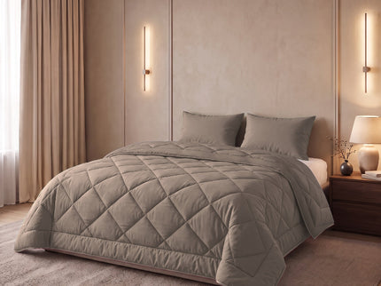 Easy Dekbed Zonder Overtrek Uni - Taupe
