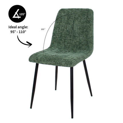 Set van 4 - Eetkamerstoel Sem - Groen