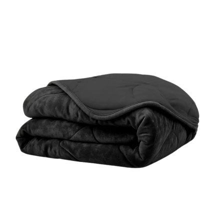 Easy Dekbed Zonder Overtrek - Velvet - Zwart
