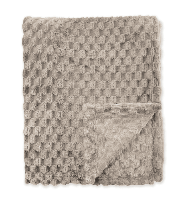 Bedsprei Fluffy Dots - Taupe
