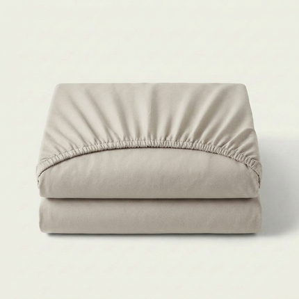 Splittopper Hoeslaken - Egyptisch Katoen Stretch - Crème