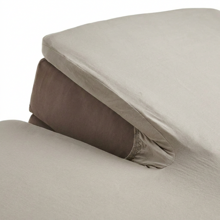 Splittopper Hoeslaken - Egyptisch Katoen Stretch - Crème
