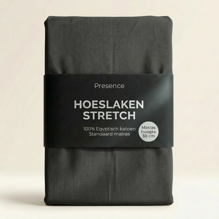 Hoeslaken - Egyptisch Katoen Jersey Stretch - Antraciet