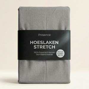 Hoeslaken - Egyptisch Katoen Jersey Stretch - Grijs