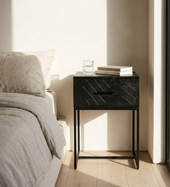 Nachtkastje - Jailey - zwart