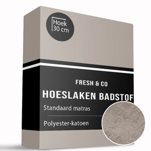 Hoeslaken - Badstof - Taupe