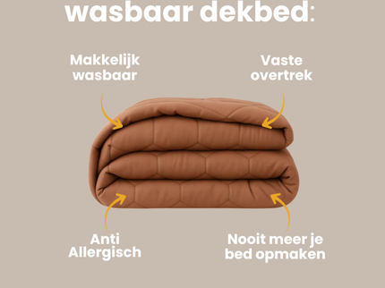 Easy Dekbed Zonder Overtrek - Mocha Mousse