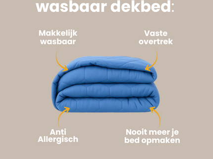 Easy Dekbed Zonder Overtrek - Blauw
