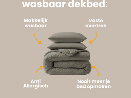 Lazy Dekbed Zonder Overtrek - Kaki