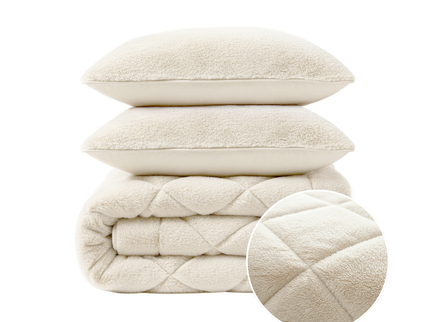 Lazy Dekbed Zonder Overtrek - Teddy Fur - Beige