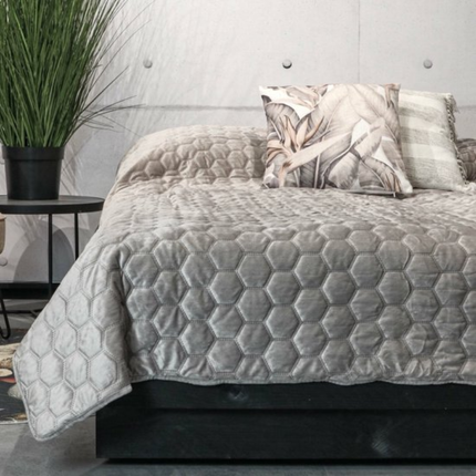 Bedsprei Peggy - Lichtgrijs