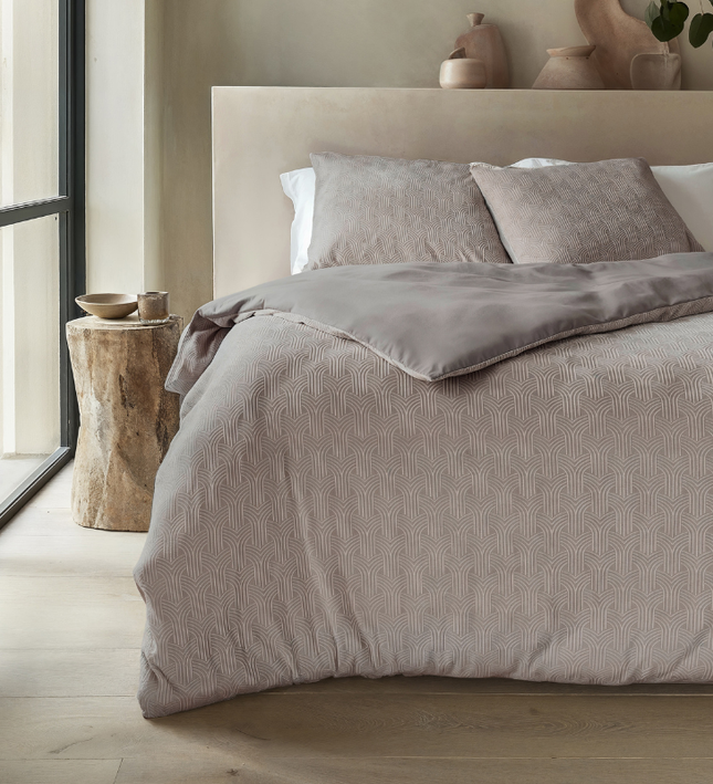 Dekbedovertrek Flanel Art - Taupe