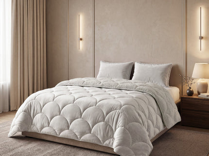 Lazy Dekbed Zonder Overtrek Teddy en Velvet - Beige
