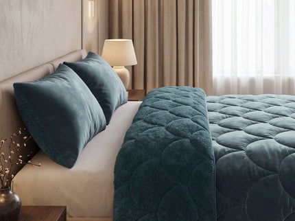 Lazy Dekbed Zonder Overtrek Teddy en Velvet - Groen